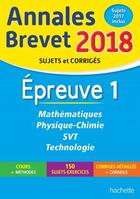 Couverture du livre « Annales brevet 2018 maths, physique-chimie, svt et technologie 3eme » de Rousseau/Dessaint aux éditions Hachette Education