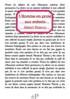 Couverture du livre « L'homme en proie aux enfants » de Albert Thierry aux éditions Epagine