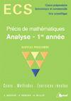 Couverture du livre « Précis de mathématiques ECS ; analyse, 1ère année » de C. Degrave et D. Degrave et H. Muller aux éditions Breal