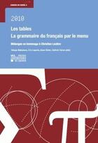 Couverture du livre « Les Tables. La Grammaire Du Francais Par Le Menu » de Nakamura T. aux éditions Pu De Louvain