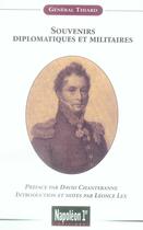 Couverture du livre « Souvenirs diplomatiques et militaires du général Thiard » de General Thiard aux éditions Soteca