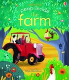 Couverture du livre « Peep inside : the farm » de Anna Milbourne aux éditions Usborne