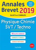 Couverture du livre « Annales brevet 2019 physique-chimie-svt » de Dessaint Sebastien aux éditions Hachette Education