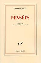 Couverture du livre « Pensees » de Charles Peguy aux éditions Gallimard