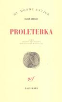 Couverture du livre « Proleterka » de Jaeggy F aux éditions Gallimard