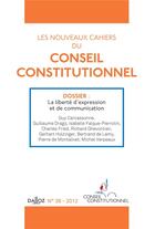 Couverture du livre « LES NOUVEAUX CAHIERS DU CONSEIL CONSTITUTIONNEL n.36 ; la liberté d'expression et de communication » de  aux éditions Dalloz