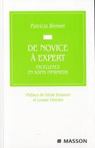 Couverture du livre « De novice à expert » de Patricia Benner aux éditions Elsevier-masson