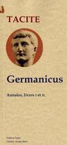 Couverture du livre « Annales t.1 et t.2 ; Germanicus » de Tacite aux éditions Paleo