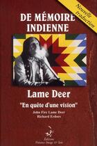 Couverture du livre « De mémoire indienne ; 