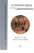 Couverture du livre « Le Midrash Rabba Sur Les Lamentations » de Maurice Mergui aux éditions Nouveaux Savoirs
