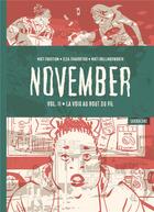Couverture du livre « November t.2 : la voix au bout du fil » de Matt Fraction et Elsa Charretier aux éditions Sarbacane