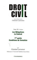 Couverture du livre « Droit Civil, Tome 3 - 1ere Partie » de Larroumet/Christian aux éditions Economica