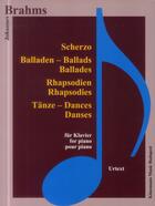 Couverture du livre « Brahms ; scherzo ; ballades ; rhapsodies ; danses » de Johannes Brahms aux éditions Place Des Victoires/kmb