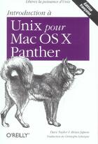 Couverture du livre « Introduction a unix pour mac os x panther - 2e edition (2e édition) » de Taylor/Jepson aux éditions Ellipses