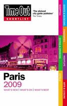 Couverture du livre « Paris 2009 » de  aux éditions Time Out