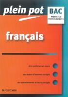Couverture du livre « Francais 1ere Series Technologiques » de I Mimouni aux éditions Foucher