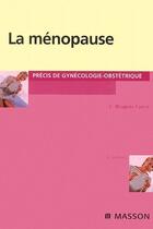 Couverture du livre « La menopause » de Drapier-Faure E. aux éditions Elsevier-masson