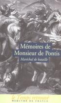 Couverture du livre « Mémoires de monsieur de Pontis » de Pontis Monsieur De aux éditions Mercure De France