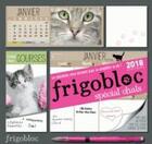 Couverture du livre « Frigobloc 2018 special chats - calendrier d'organisation familiale » de  aux éditions Play Bac