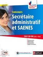 Couverture du livre « Concours secretaire administratif et SAENES ; catégorie B (édition 2016) » de  aux éditions Nathan