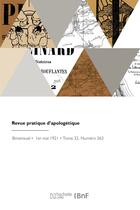 Couverture du livre « Revue pratique d'apologétique » de Jean Guibert aux éditions Hachette Bnf