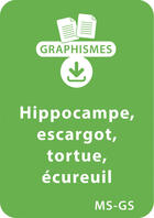 Couverture du livre « Graphismes et animaux - MS-GS : Hippocampe, escargot, tortue, écureuil » de Pierrette Pignier aux éditions Retz