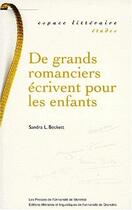 Couverture du livre « De grands romanciers écrivent pour les enfants » de Beckett Sandra Lee aux éditions Uga Éditions