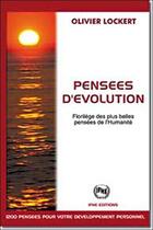 Couverture du livre « Pensees d'evolution - florilege » de Olivier Lockert aux éditions Ifhe