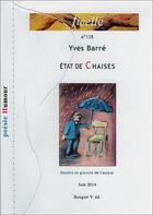 Couverture du livre « État de chaises (édition 2014) » de Yves Barre aux éditions Rougier
