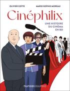 Couverture du livre « Cinéphilix : Une histoire du cinéma en BD » de Olivier Cotte et Marie-Sophie Moreau aux éditions Dunod