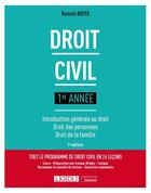 Couverture du livre « Droit civil 1re année : Introduction générale au droit - Droit des personnes - Droit de la famille (7e édition) » de Romain Boffa aux éditions Lgdj