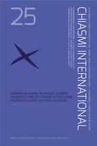 Couverture du livre « CHIASMI INTERNATIONAL : Horizons de guerre, de critique, d'avenir » de Mauro Carbone aux éditions Vrin