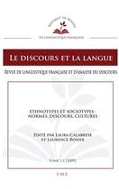 Couverture du livre « Ethnotypes et Sociotypes : normes, discours, cultures » de  aux éditions Eme Editions