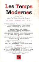 Couverture du livre « Revue Les temps modernes » de Collectif Gallimard aux éditions Gallimard