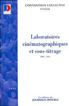 Couverture du livre « Laboratoires cinematographiques et sous-titrage » de  aux éditions Documentation Francaise