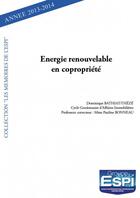 Couverture du livre « Énergie renouvelable en copropriété » de Dominique Bathiat-Theze aux éditions Edilivre