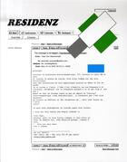 Couverture du livre « Residenz » de Denicolai Provoost aux éditions Isthme