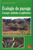 Couverture du livre « Ecologie du paysage » de Francoise Burel aux éditions Tec Et Doc