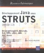 Couverture du livre « Développement Java 2 sous struts (version 1.2) » de Jean-Charles Felicite aux éditions Eni