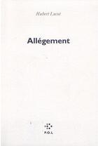 Couverture du livre « Allégement » de Hubert Lucot aux éditions P.o.l
