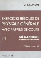 Couverture du livre « Salmon,Ex.Resolus De Physique Gle T.1 » de Jean-Louis Salmon aux éditions Elsevier-masson