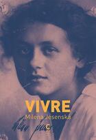 Couverture du livre « Vivre » de Milena Jesenska aux éditions Cambourakis