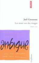 Couverture du livre « Les mots ont des visages » de Joel Guenoun aux éditions Autrement