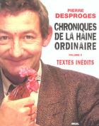 Couverture du livre « Chroniques de la haine ordinaire (2) » de Pierre Desproges aux éditions Seuil