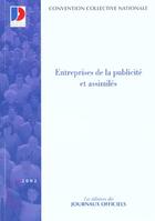 Couverture du livre « Entreprises de la publicite et assimiles » de  aux éditions Documentation Francaise