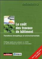 Couverture du livre « Le coût des travaux de bâtiment : transition énergétique » de  aux éditions Le Moniteur