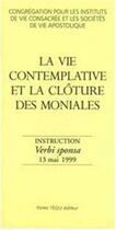 Couverture du livre « Verbi sponsa - 13 mai 1999 » de Pro Institutis Vitae Consecratae Et Societatibus aux éditions Tequi