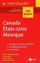 Couverture du livre « Canada, etats-unis, mexique - capes agregation » de Monot aux éditions Breal