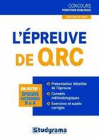 Couverture du livre « L'épreuve de QRC » de Caroline De Vries aux éditions Studyrama