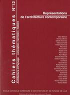 Couverture du livre « Cahiers thématiques, n° 12/2013 : Représentations de l'architecture contemporaine » de Auteurs Divers Auteu aux éditions Maison Des Sciences De L'homme